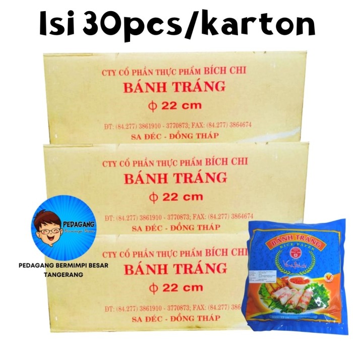 

[KARTONAN] Banh Trang Rice Paper 400gr 22cm / Kulit Lumpia Vietnam