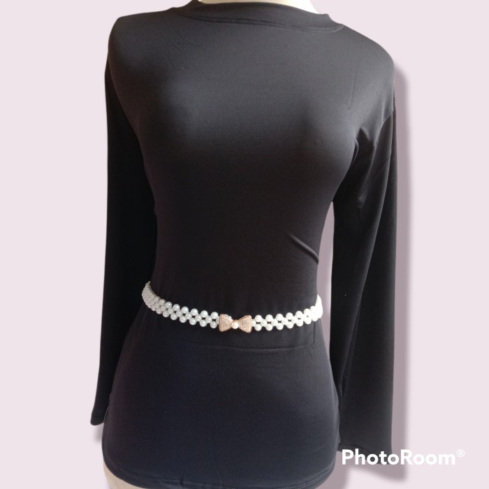 Ikat Pinggang Wanita mutiara 3 W9N7 Viral 2021 Style Casual Premium Sabuk Formal Slim Gesper Fashion