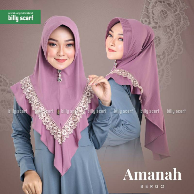 (((Original Billy scraft))) Hijab instan Billy AMANAH