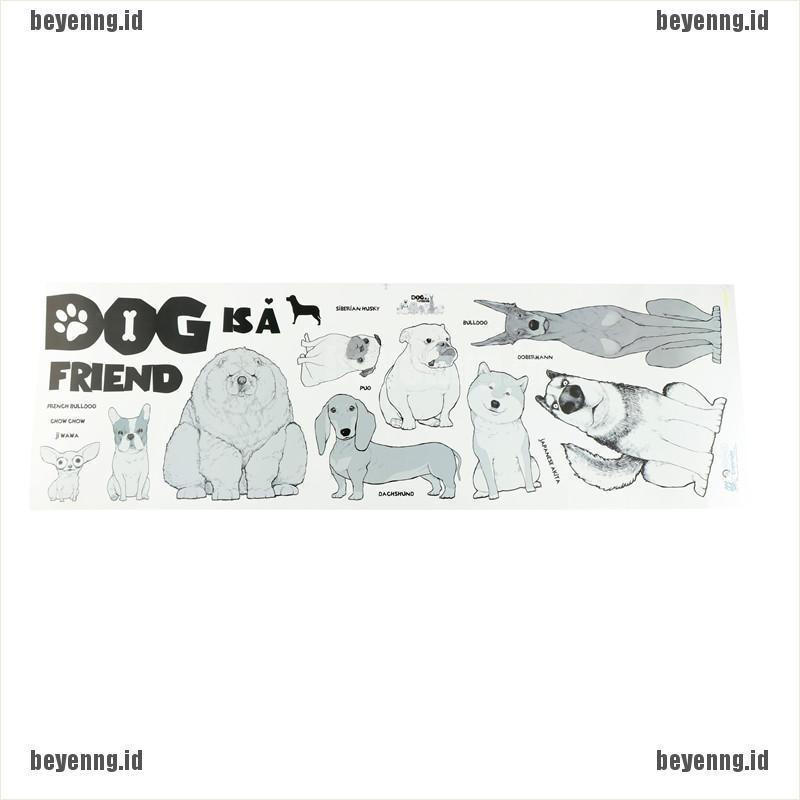 Bey Stiker Dinding Gambar Anjing Tulisan Dog Is A Friend Untuk Dekorasi Rumah