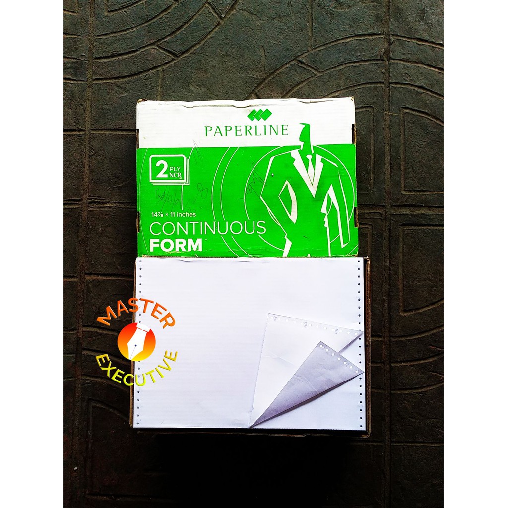 [Dus] Paperline Kertas Continuous Form HVS 2 Ply 14 7/8 &quot; x 11 &quot; B2 Putih - Khusus Go-Send Bandung