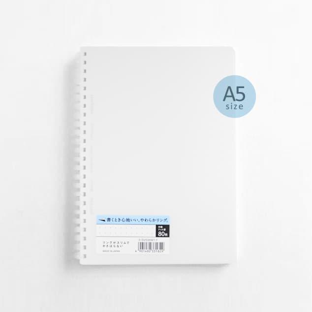 

KOKUYO Soft Ring A5 Dot Grid 80-Sheets Notebook Clear Cover Kode 236