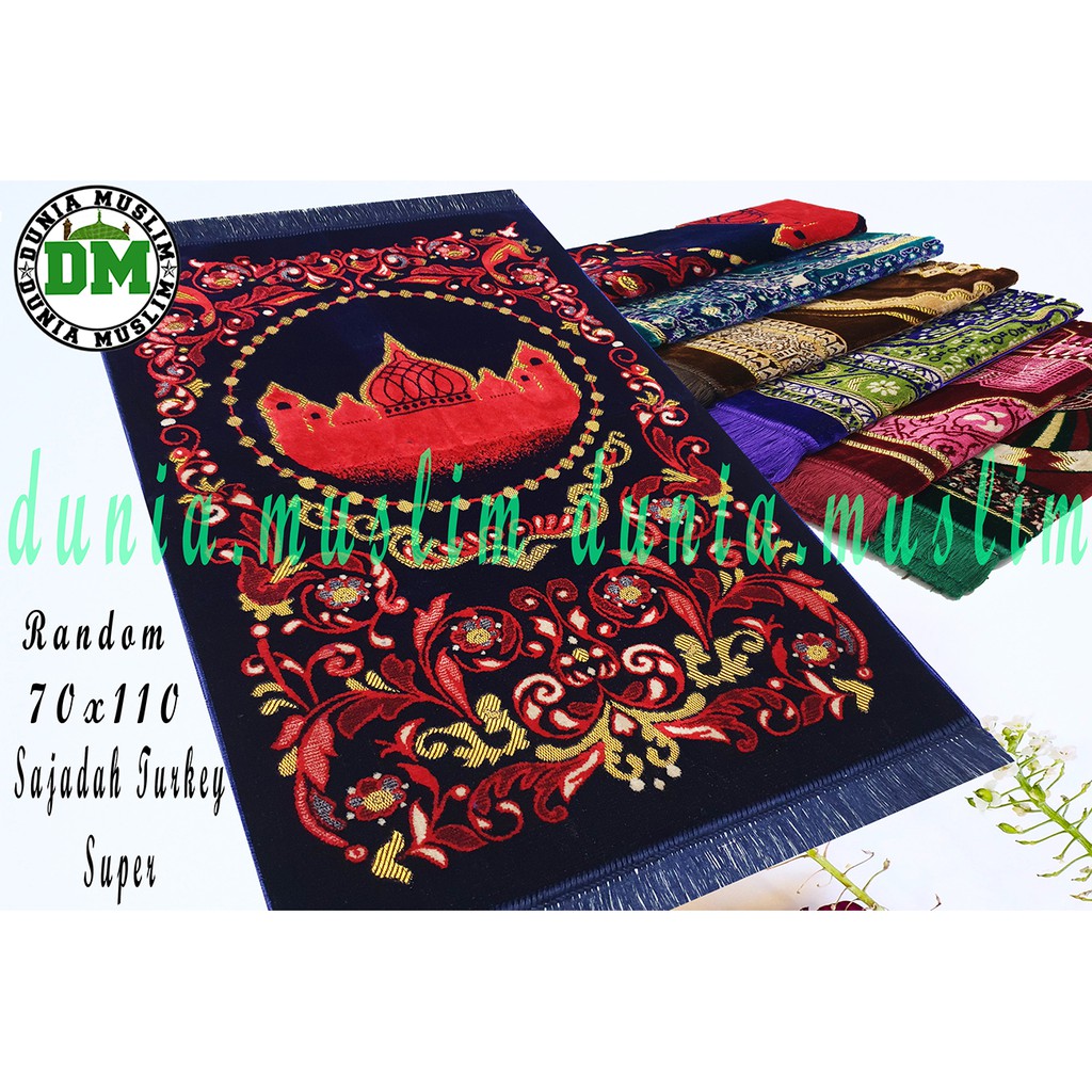 Sajadah Turkey Turkiye Bahan Tebal 70x110 Peralatan Sholat Bisa COD By Dunia Muslim