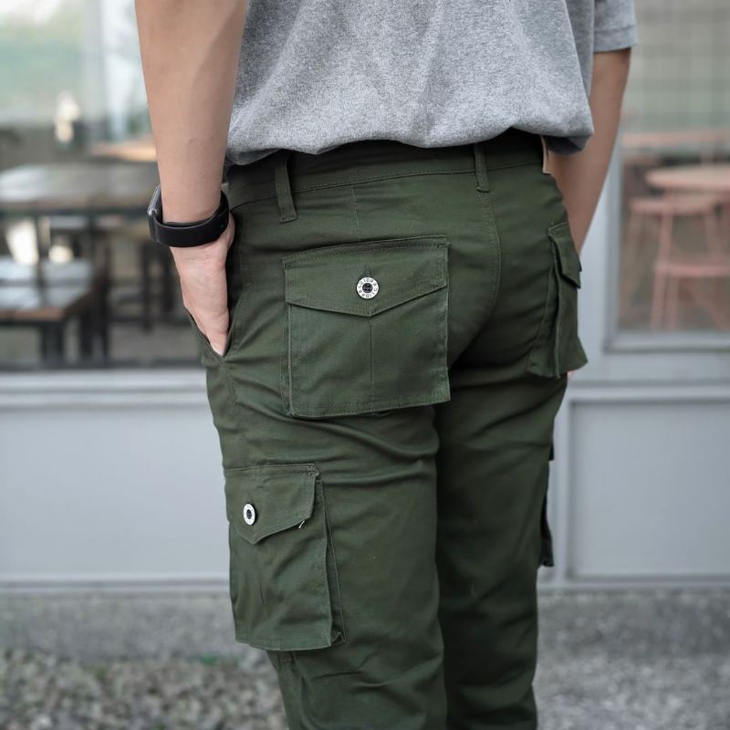 CELANA CARGO PRIA HIJAU ARMI MODEL SLIMFIT SIZE BIG SIZE LENGKAP/ CELANA GUNUNG / CELANA PDL PRIA / CELANA HYPE BEST MODERN / CELANA GUNUNG MODERN DAN TERBARU / BISA BAYAR DI TEMPAT / LEOPED.ID