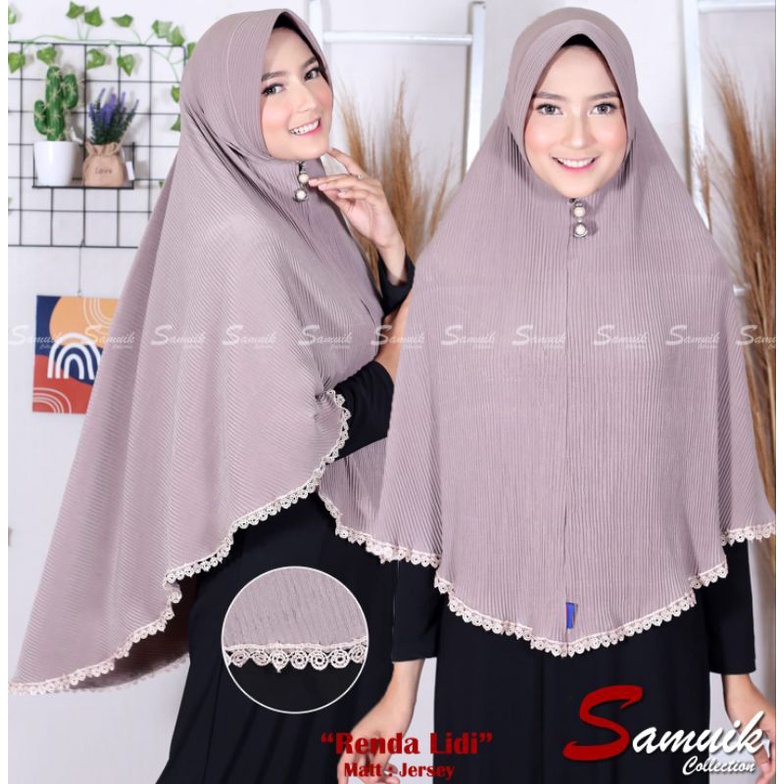 SAMUIK JILBAB JERSEY PREMIUM PRISKET RENDA LIDI