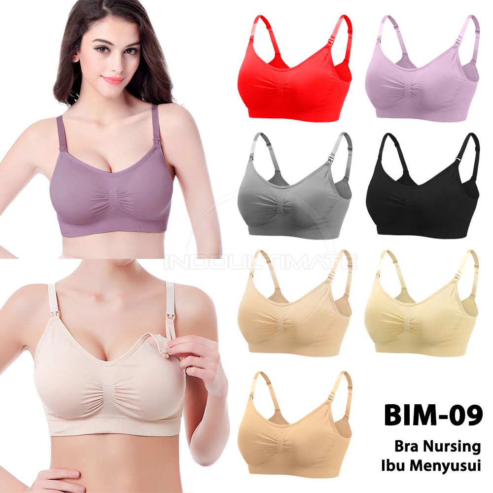 1 Pcs Bra Menyusui Tanpa Kawat Model Sport Pakaian Dalam Wanita BH Spons Renda BIM-09