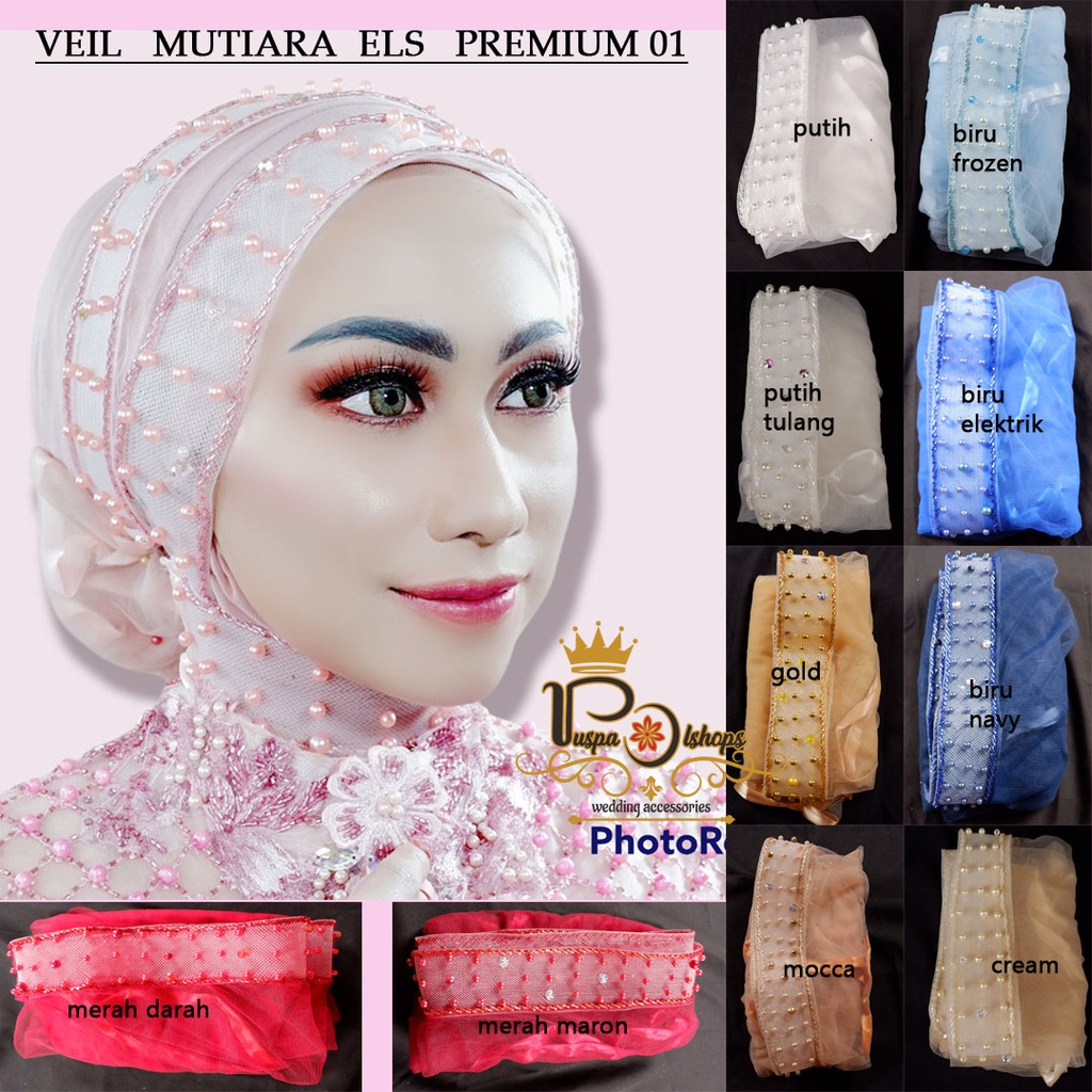 Veil mutiara els premium veil pengantin terbaru 01