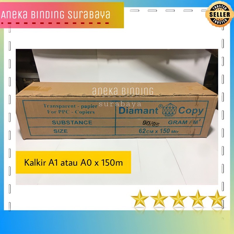 

TRACING PAPER / KERTAS KALKIR ROLL A0 A1 150M 90/95gsm