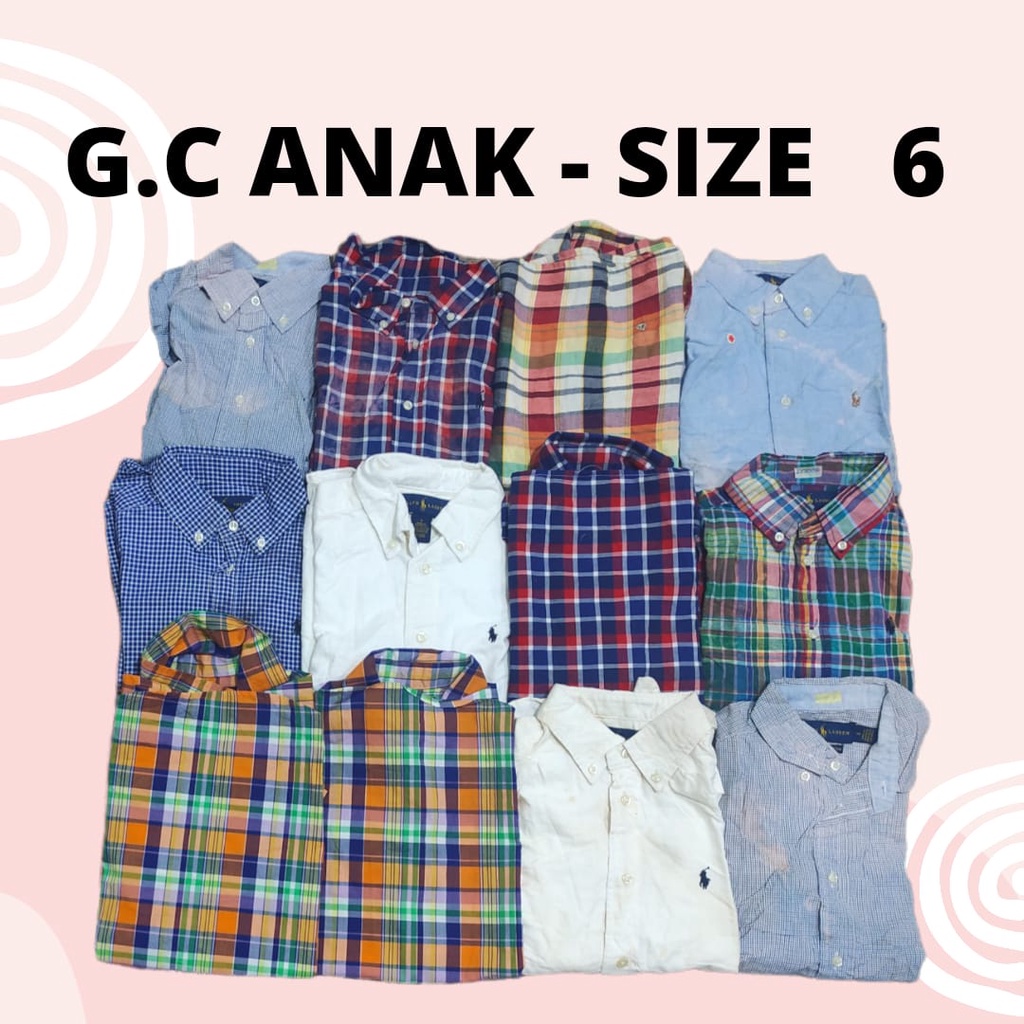 Reject Grade C Kemeja Anak random merk SIZE 2 - 8 tahun