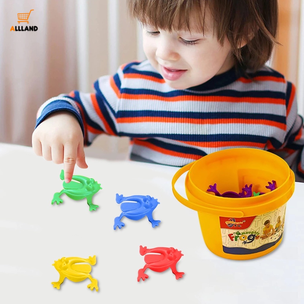 10pcs / Set Mainan Katak Lompat Mini Bahan Plastik Untuk Interaksi Orang Tua + Anak