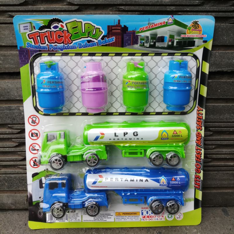 mainan truk elpiji set truck LPG 32000L