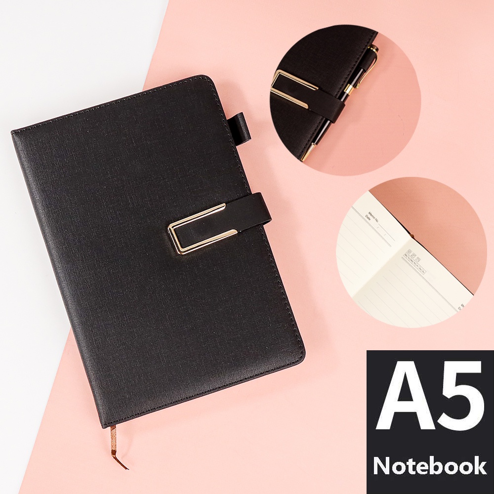 BUKU AGENDA KERJA A5 BOOK NOTE NOTEBOOK RAPAT CATATAN PU LEATHER