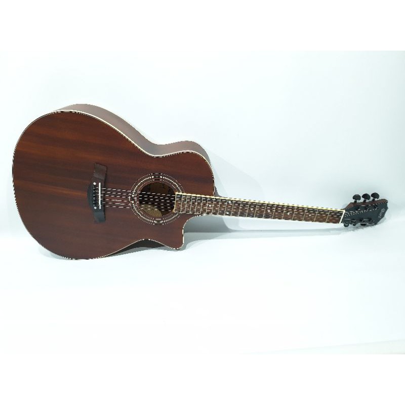 Gitar Akustik Merk Cort Warna Coklat Doff Spruce Trusrod Jumbo Senar String Murah Jakarta