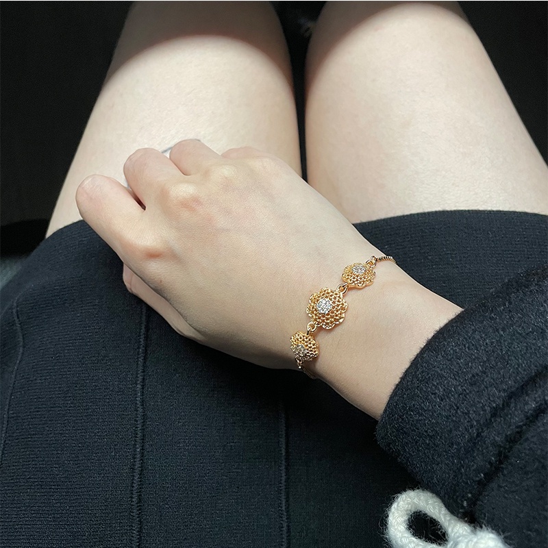 ✅COD gelang wanita titanium anti karat mewah rose gold gelang tangan korean style asesoris wanita gelang perhiasan emas D398