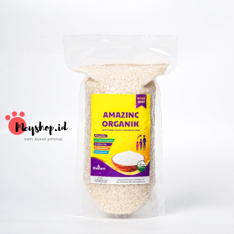 

Beras Organik Zinc Amazinc Rice Wellfarm