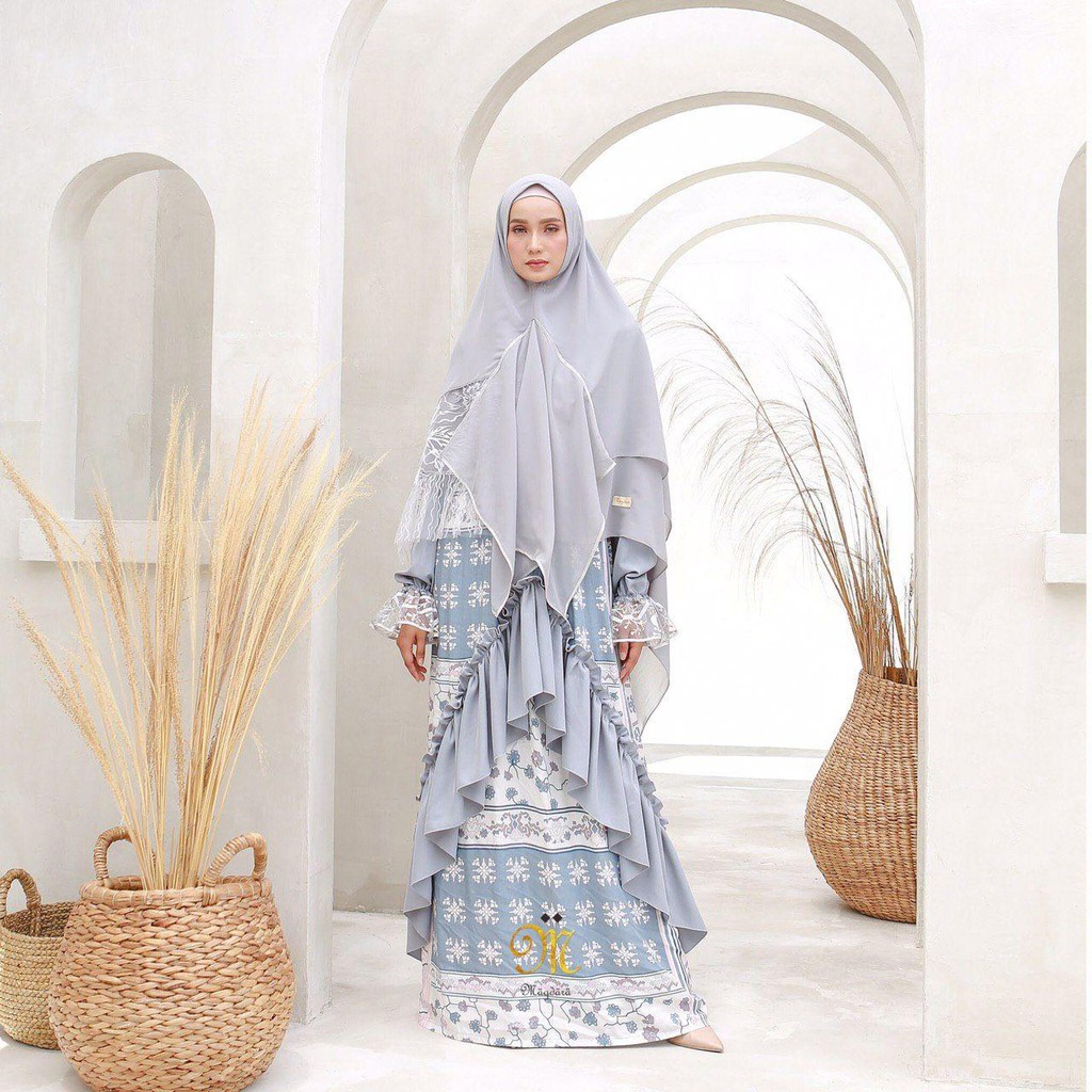 GAMIS SYARI MAGDARA NYMERIA SET DAN KHIMAR ORI UNIK