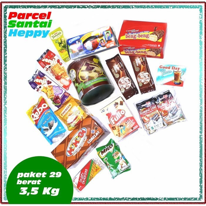 

Paket No 29 Parcel Makanan Coklat Gaul Santai Heppy EXP DATE AMAN