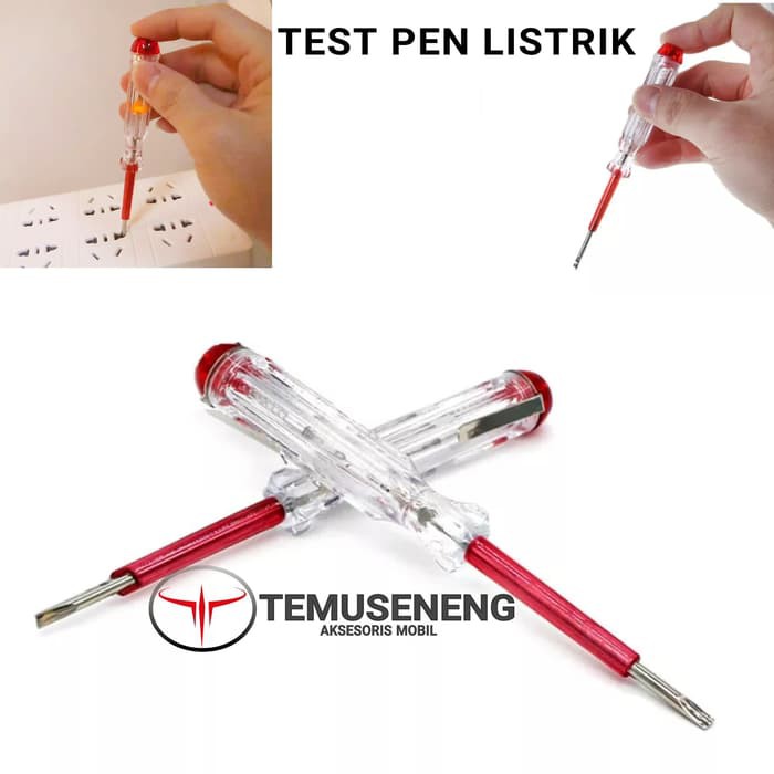 Test Pen Alat Test Listrik Rumah Obeng Nyala Lampu Testpen Tespen Saku