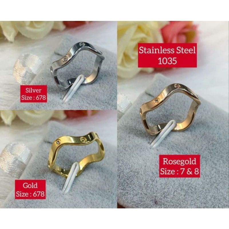 [ Bayar Ditempat ] Cincin Titanium Wanita Anti Karat Dan Luntur Selamanya / Cincin Titanium Asli Ori Import / Cincin Wanita Titanium Terbaru