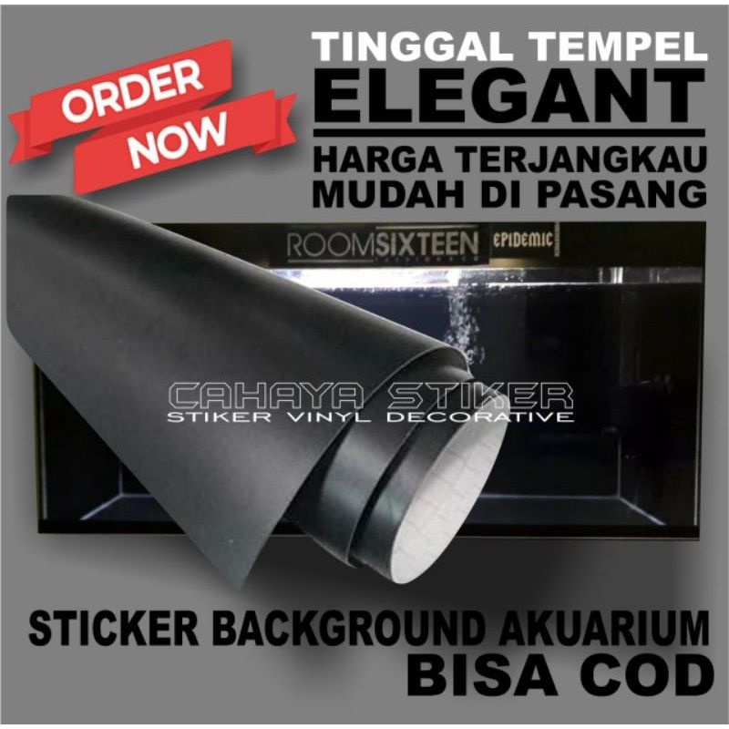 Stiker Skotlet Baground Aquarium Hitam Doff