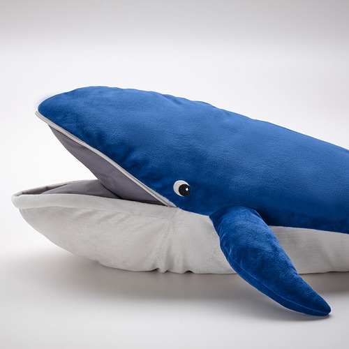 BLAVINGAD Boneka, paus biru, 100 cm