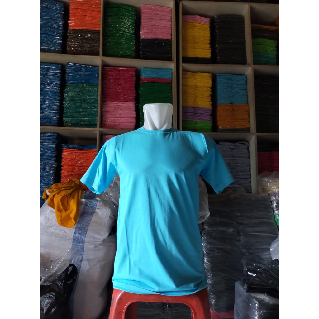 KAOS POLOS UNISEX /BIRU/BIRU LANGIT