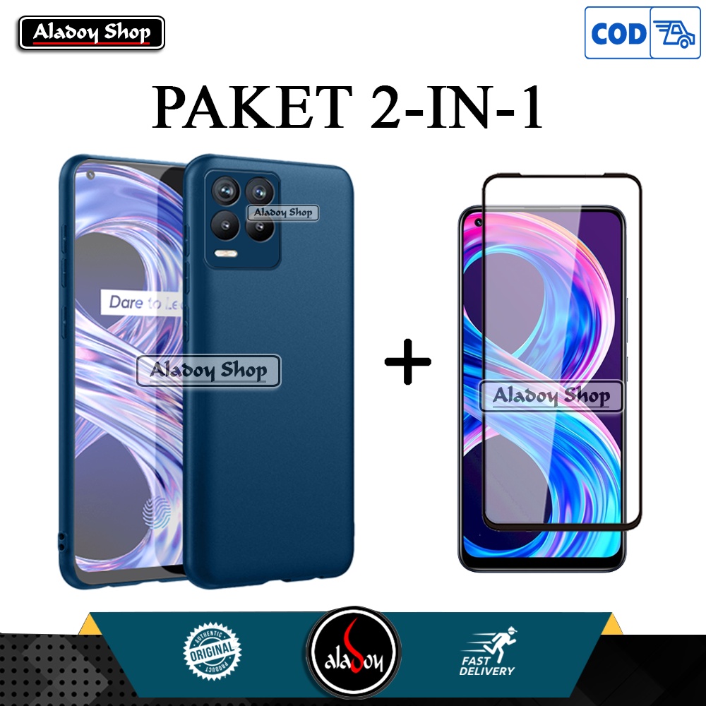 Case Realme 8 / Realme 8 Pro 4G 2021 Ultra Slim Casing + Tempered Glass Layar Full