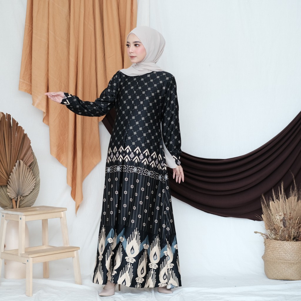 DRESS MUSLIM GAMIS WANITA CHANEL SILK BUSUI TERBARU MURAH