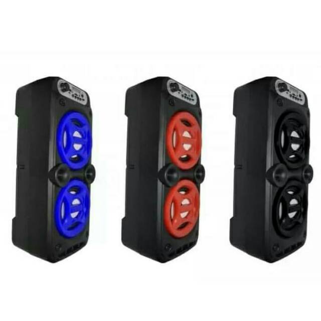 SPEAKER BLUETOOTH F4217/JL1878 GRATIS MIC KARAOKE/SALON AKTIF WIRELESS DUAL SPAEKER PORTABLE USB LED