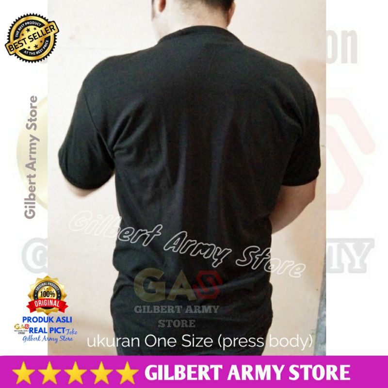 Grosir Kaos Senapan Serbu Lengan Pendek TNI POLRI Murah warna hitam abu misti Gilbert Army Store