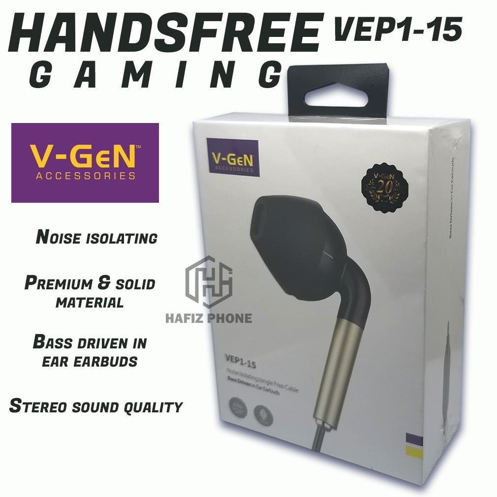 Earphone Geming Headphone Gaming V-GeN VEP1-15 Wired Gaming Earphone V-GEN 100%