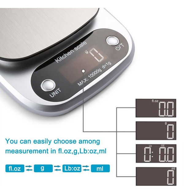 【COD+dalam stok+Pengiriman Cepat】MURAH!!! Timbangan Digital 10kg Premium Kitchen Scale High Quality