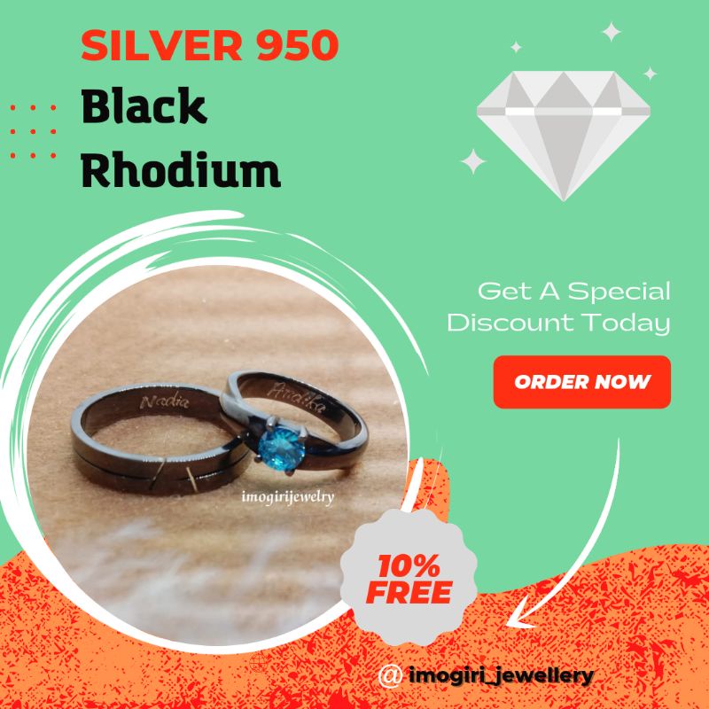 Cincin Silver Black Rhodium