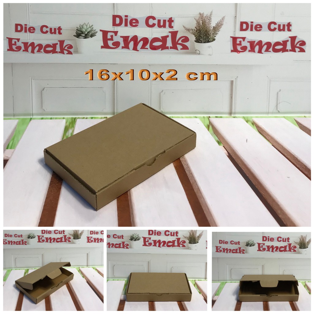 

kardus uk.16x10x2 cm kotak box karton Die Cut