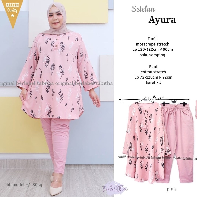 Baju Setcel Bahan Moscrepe • AYURA SET ORI BY TABITHA FASHION SOLO