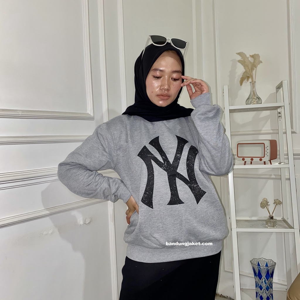 NY BIG LOGO SWEATER CRAWNECK || SWEATER BASIC NEW ART