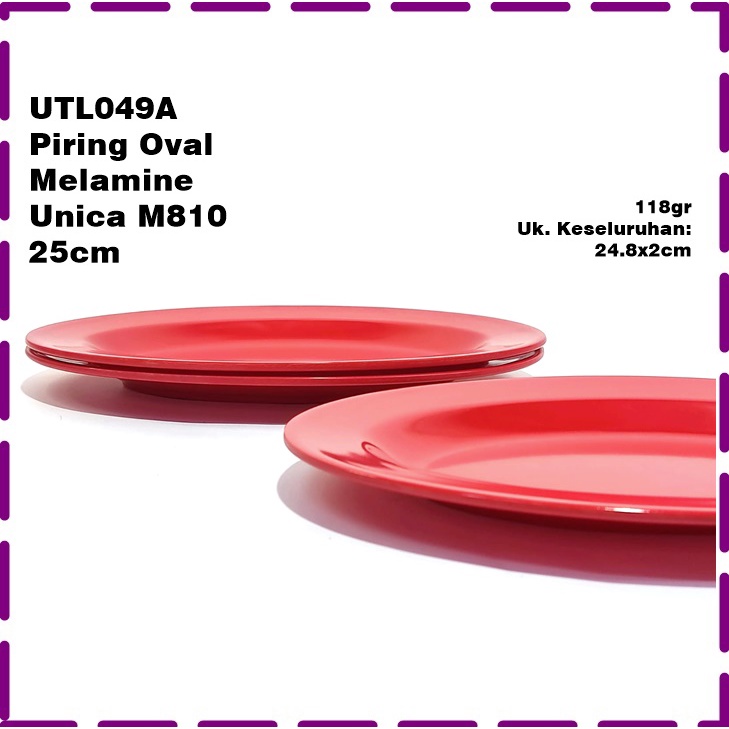 UTL049A Piring Oval Melamine Unica M810 25cm