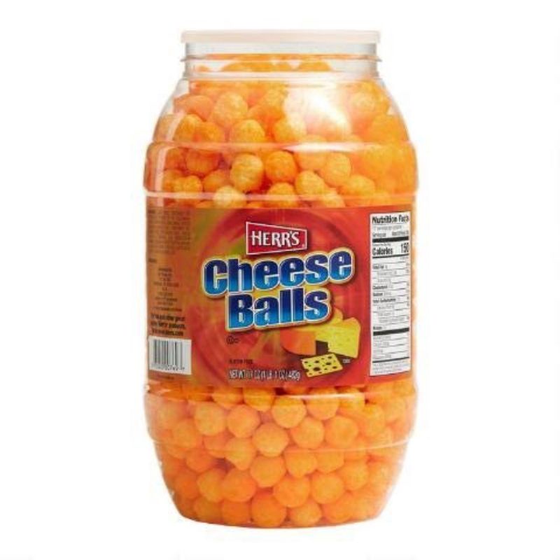 

HERR'S Cheese Balls Barrel 482gr Jumbo Size Herrs (Made in USA)