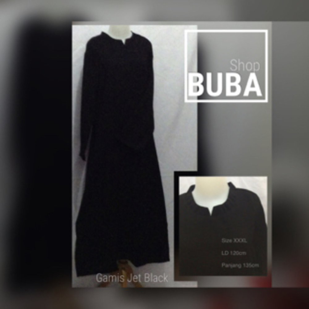 Unik Gamis Jet Black Jumbo Limited