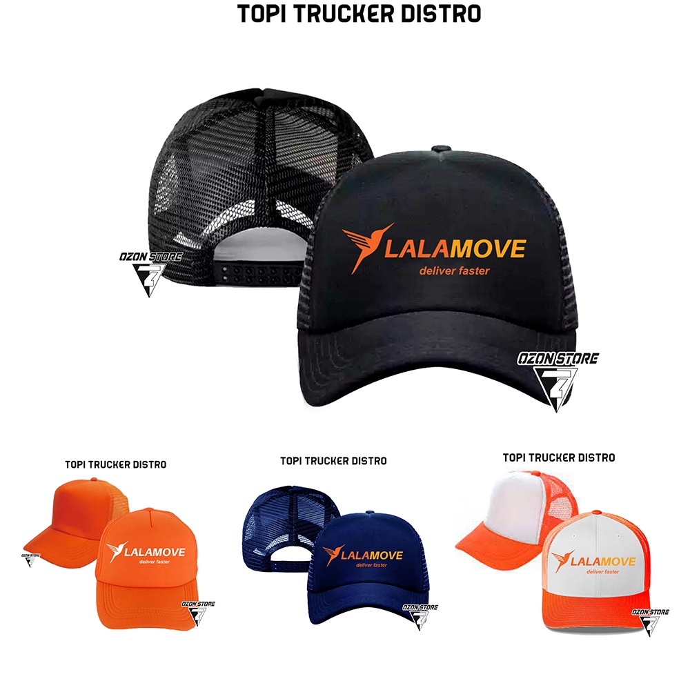 topi trucker jaring Lalamove spesial polos custom