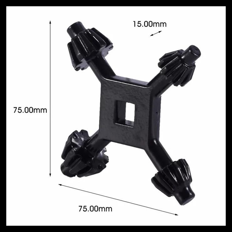 Kunci Kepala Bor 4Way 4 Way Universal Fit Drill Chuck Key Kunci Kepala Pembuka Mata Kepala Bor ZEKI