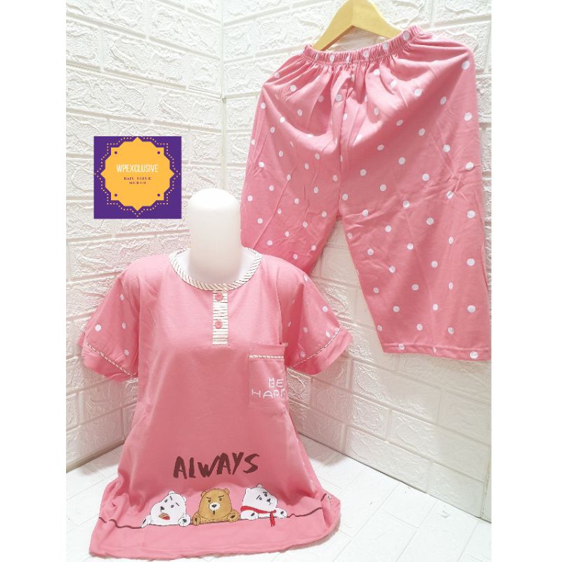 Baju tidur COD wanita tessa 3/4 import LD102 tipe1002-1