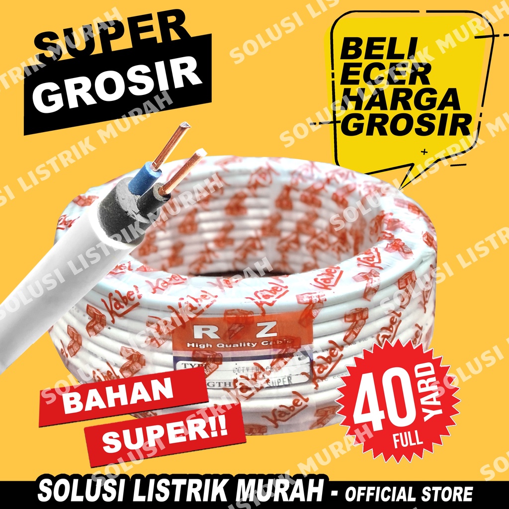 Kabel NYM 2X1.5 Kabel Listrik NYM Super 1 ROLL 40 YARD Kawat 2X1,5 2 X 1.5 1,5 MM