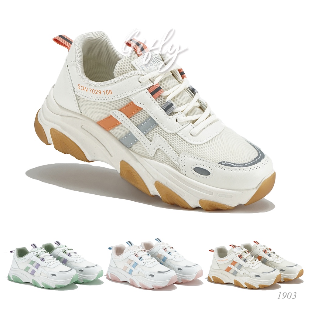 Sepatu Wanita Korea Gifly Chin Sun Sneakers 1903