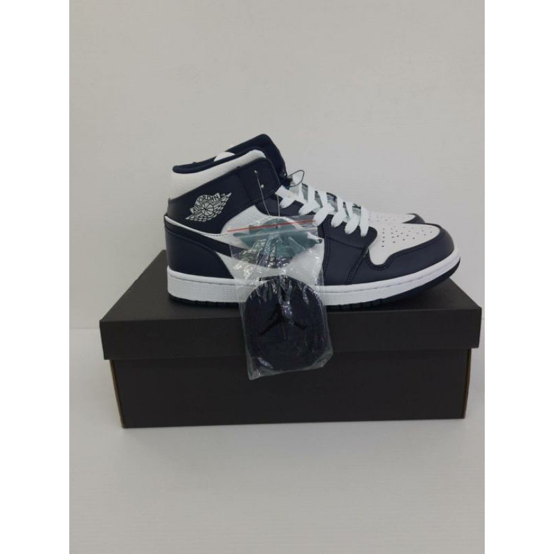 Air Jordan 1 MID White Metallic Gold Obsidiansize