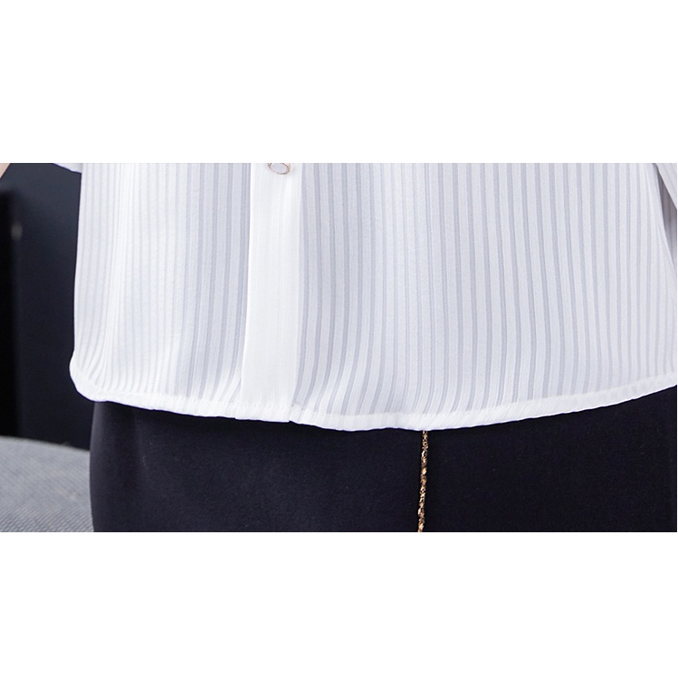 COD New Fashion Korean Style 3/4 Sleeve Casual Work Blouse for Women Blue Pink Green White Summer Shirts 2023t Baju Kemeja Wanita Kekinian