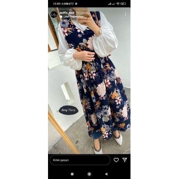 Arabica Ankle Dress Deep Navy S by Outfix