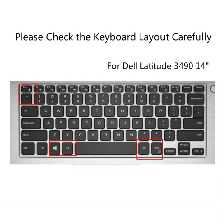 Pelindung Keyboard Silikon untuk Dell Latitude 3490 14Inch