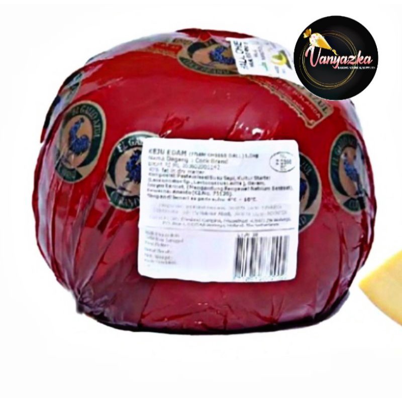 

Keju/Cheese Edam Bola Apel Ayam Emas potongan 400gr