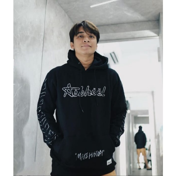 JAKET PRIA HOODIE TULISAN ASBHOEL FULL SABLON PRIA WANITA PREMIUM TERLARIS BISA BAYAR DITEMPAT (COD)